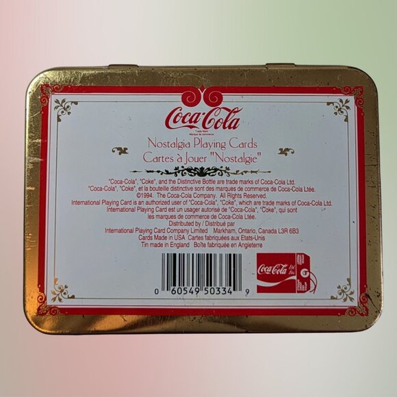 2 for $20 Vintage Coca-Cola Santa Playing Cards + Collectible Tin (1994) - Picture 5 of 5